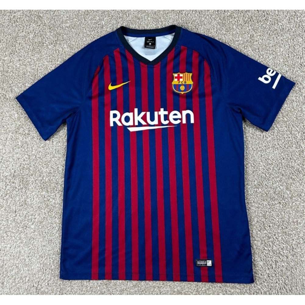 FC Barcelona Lionel Messi Jersey Mens Large Nike Dri Fit  2018-19 Home Soccer